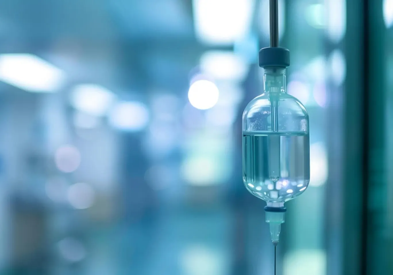 Detoks alkoholowy Gołub-Dobrzyń: butelka infuzyjna zawieszona w gabinecie